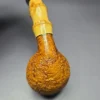 Chris Asteriou Contast Sandblasted Apple w/ Bamboo Estate Briar Pipe, Unsmoked - Image 8
