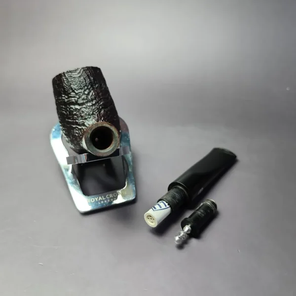 Chacom Select Straight Grain Sandblasted Billiard Estate Briar Pipe, Unsmoked, 9mm - Image 8
