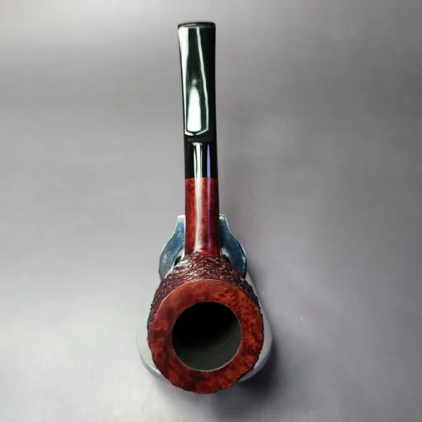 Sean Reum Glacier "Chipblast" Rusticated Billiard Briar Pipe, New - Image 8
