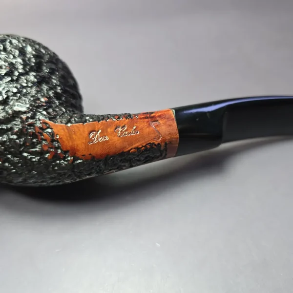 Don Carlos One Note Rusticated Bulldog Estate Briar Pipe, Italian Estates - Image 8