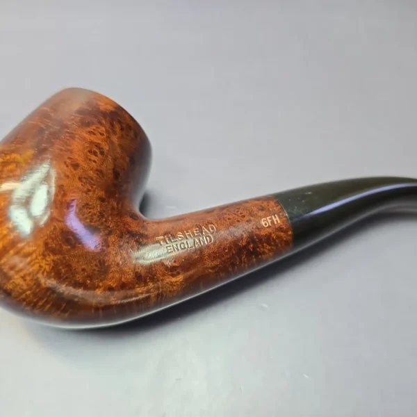 James Upshall Tilshead Grp 6 Smooth Bent Billiard Estate Briar Pipe, Unsmoked - Image 8