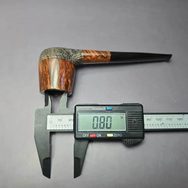 WO Larsen Partially Rusticated Brandy Estate Briar Pipe, Danish Estates - Image 9