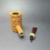 Pipe Tristan Rusticated Poker w/ Durat Handmade Briar Pipe, New - Image 9