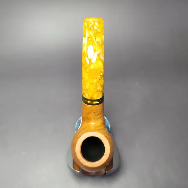 Savinelli Miele 642 Smooth Bent Apple Estate Briar Pipe, Italian Estates, 6mm - Image 9