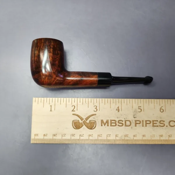 Roma Smooth Saddle Billiard Estate Briar Pipe, Unsmoked - Image 9