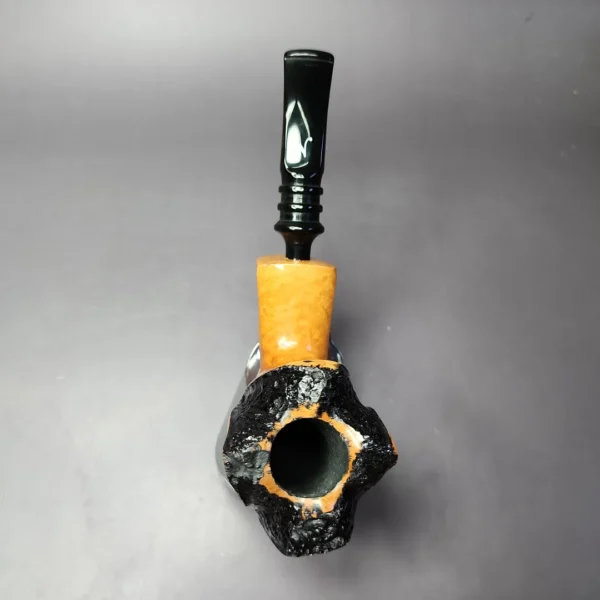Nording Spiral Partially Rusticated Freehand Estate Briar Pipe, Unsmoked - Image 9