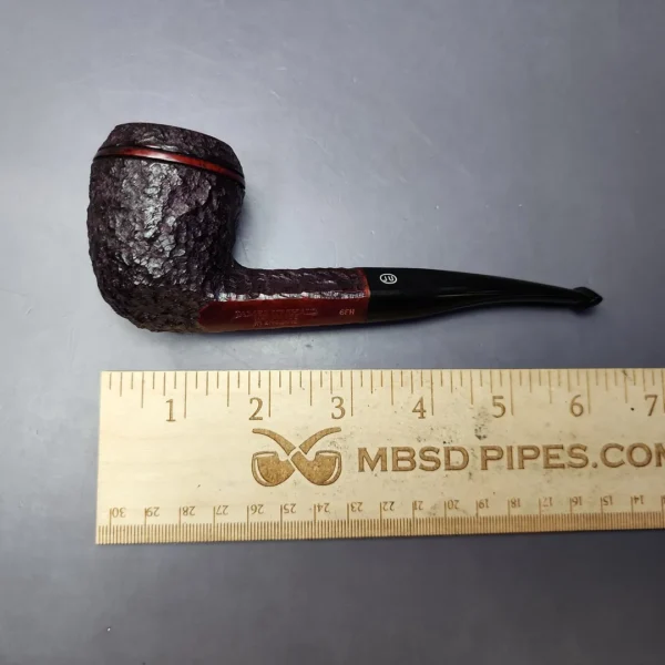 James Upshall Bark Group 6  Rusticated Bulldog Estate Briar Pipe, Unsmoked - Image 9