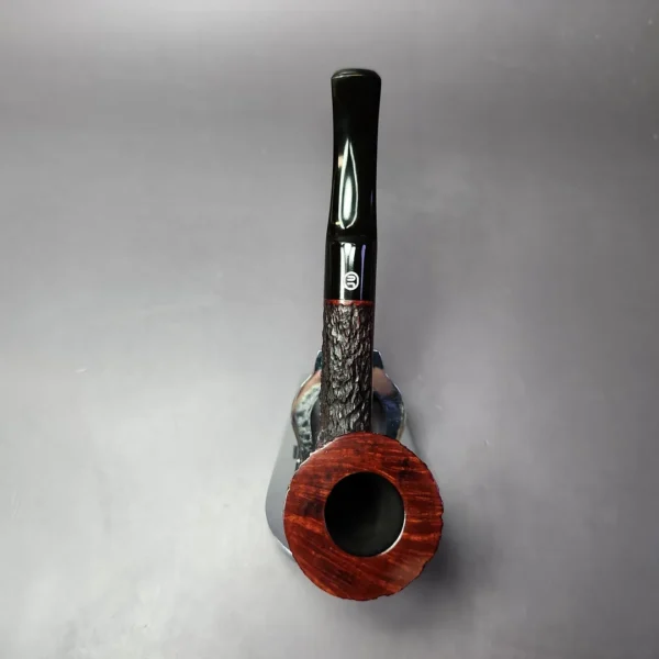 James Upshall Bark Group 6 Rusticated Skater Estate Briar Pipe, Unsmoked - Image 9