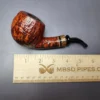 Peder Jeppesen Sandblasted Apple w/ Amberoid Estate Briar Pipe, Danish Estates - Image 9