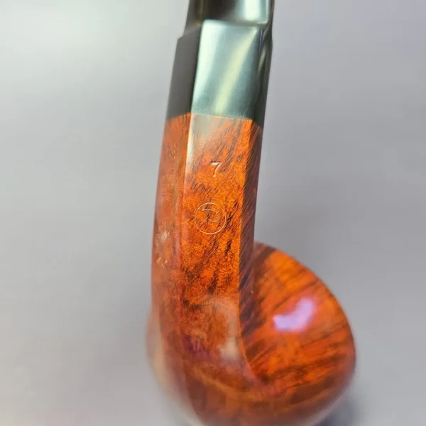 S. Bang (Per Hansen) XL Smooth Squat Bulldog Estate Briar Pipe, Unsmoked - Image 9