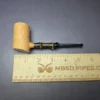 J Mouton Natural Sandblast Poker w/ Black Bamboo Handmade Briar Pipe, New - Image 9