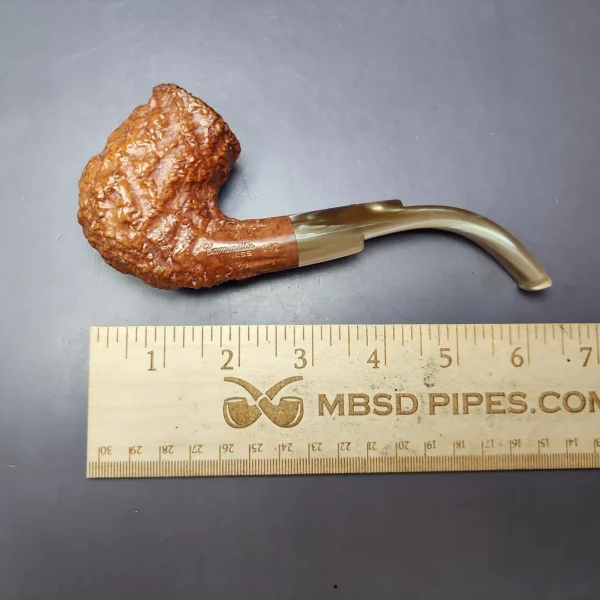 Caminetto Business 192 Large Rusticated Bent Billiard Estate Briar Pipe, Italian Estates - Image 9