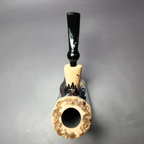 Nording Signature Smooth Partially Rusticated Freehand Estate Briar Pipe, Unsmoked - Image 9