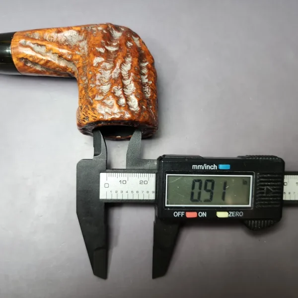 Custom-Blit Mincer Era Rusticated Billiard Estate Briar Pipe, American Estates - Image 9