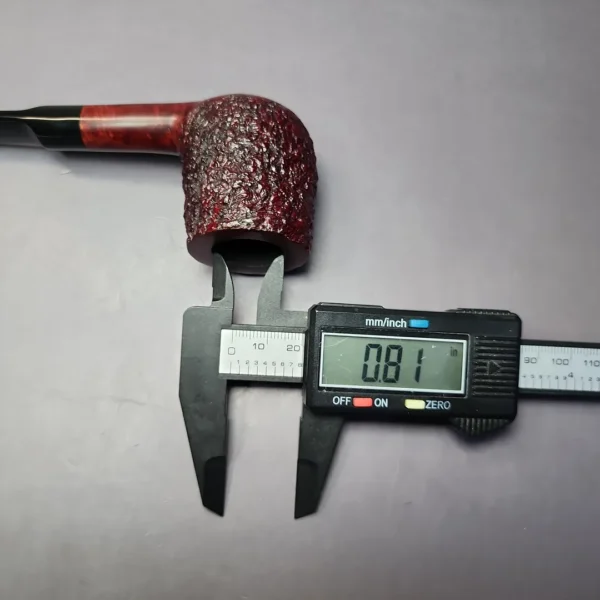 Sean Reum Glacier "Chipblast" Rusticated Billiard Briar Pipe, New - Image 9