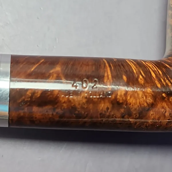 John Aylesbury 402 Smooth Billiard w/ Silver Estate Briar Pipe, Unsmoked, 9mm - Image 9