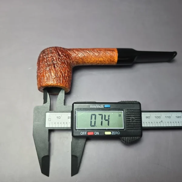 Merchant Service Originals by G. Polla Sandblasted Billiard Handmade Briar Pipe, New - Image 9