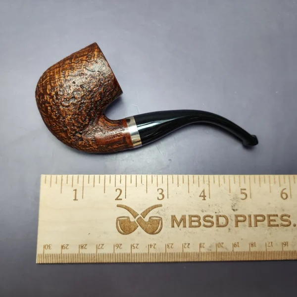 Merchant Service Sandblasted “Full Bent” Bent Billiard Artisan Briar Pipe, New - Image 10