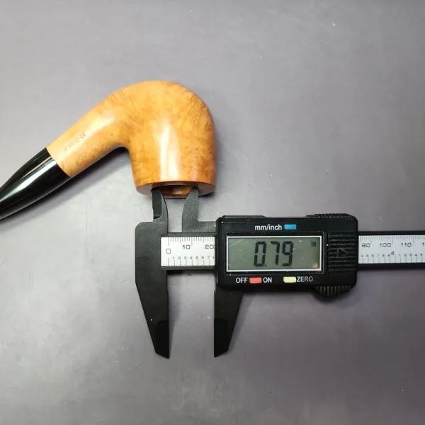 Roma Smooth Bent Billiard Estate Briar Pipe, Unsmoked - Image 10