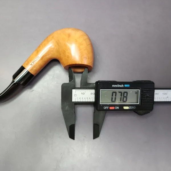 Roma Smooth Bent Apple Estate Briar Pipe, Unsmoked - Image 10