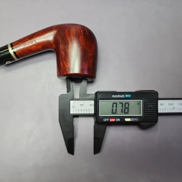 Thomas Cristiano Smooth Bent Billiard Estate Briar Pipe, Unsmoked - Image 10