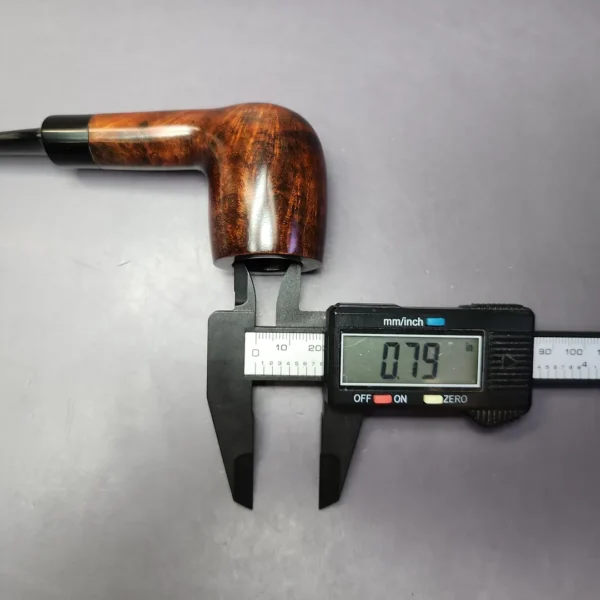 Roma Smooth Saddle Billiard Estate Briar Pipe, Unsmoked - Image 10