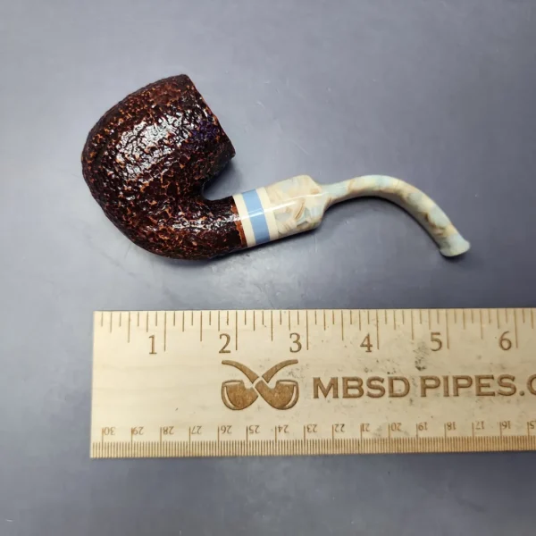 Savinelli Sasso 614 Rusticated Bent Billiard Briar Pipe, New, 6mm - Image 10