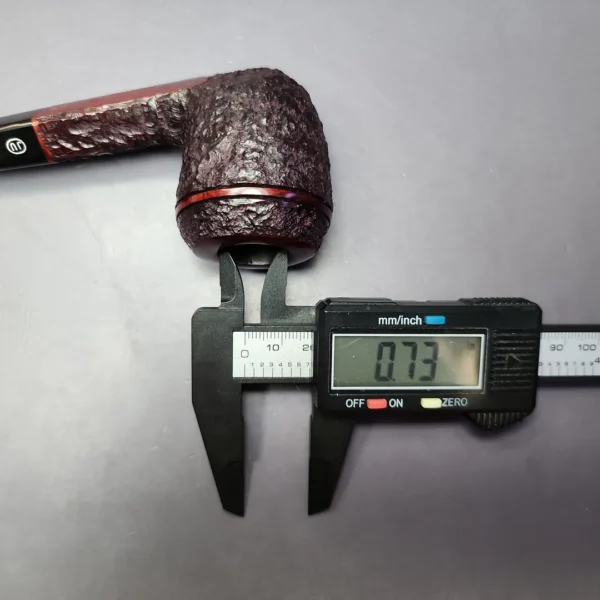 James Upshall Bark Group 6  Rusticated Bulldog Estate Briar Pipe, Unsmoked - Image 10