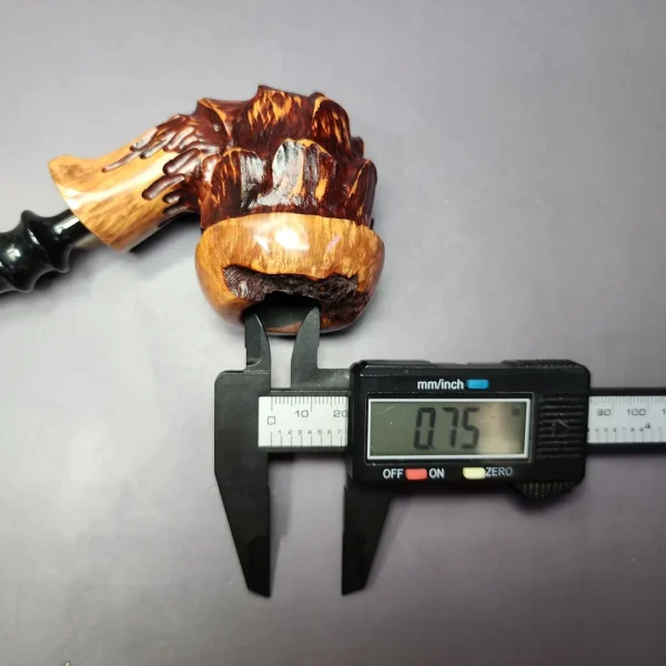 Nording Spruce Partially Rusticated Freehand Estate Briar Pipe, Unsmoked - Image 10