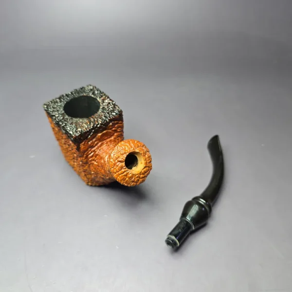 Brebbia Linea Varese Patent 402 Panel Sitter Estate Briar Pipe, Unsmoked - Image 10