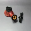 HS Studio Fumed Sandblasted Volcano Estate Briar Pipe, Unsmoked - Image 10