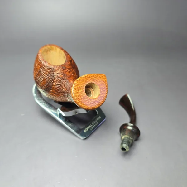 PapaBearPipes by Tim Beaumont Sandblasted Egg Handmade Briar Pipe, New - Image 10