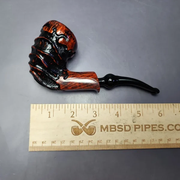 Nording Abstract Partially Rusticated Freehand Estate Briar Pipe, Unsmoked - Image 10