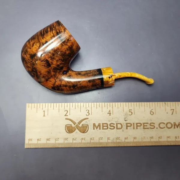 Nording A XL Smooth Bent Billiard Estate Briar Pipe, Unsmoked - Image 10