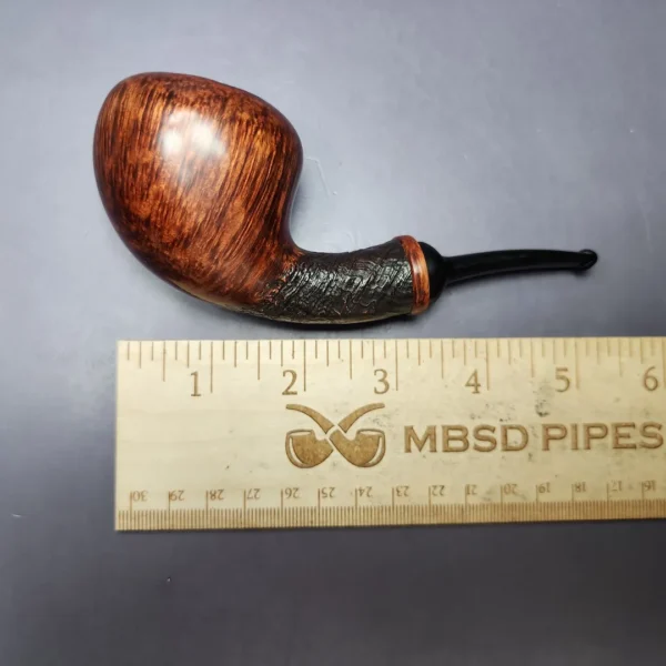 Gregor Lobnik 4 Star Partially Sandblasted Acorn Estate Briar Pipe, Unsmoked - Image 10