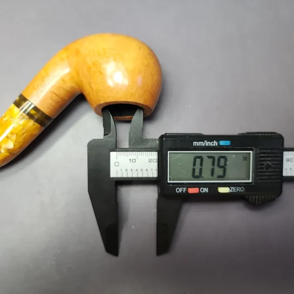Savinelli Miele 642 Smooth Bent Apple Estate Briar Pipe, Italian Estates, 6mm - Image 11