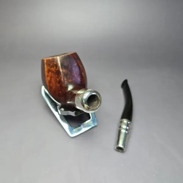 Ferndown Reo 3 Star Silver Spigot Panel Apple Estate Briar Pipe, English Estates - Image 11