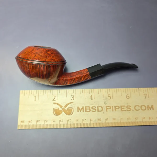 S. Bang (Per Hansen) XL Smooth Squat Bulldog Estate Briar Pipe, Unsmoked - Image 11