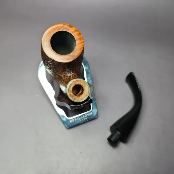 Merchant Service Sandblasted “Full Bent” Bent Billiard Artisan Briar Pipe, New - Image 11