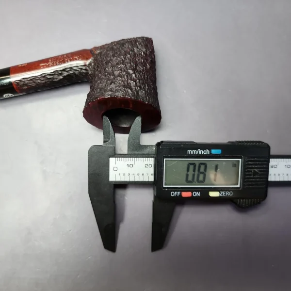 James Upshall Bark Group 6 Rusticated Skater Estate Briar Pipe, Unsmoked - Image 11