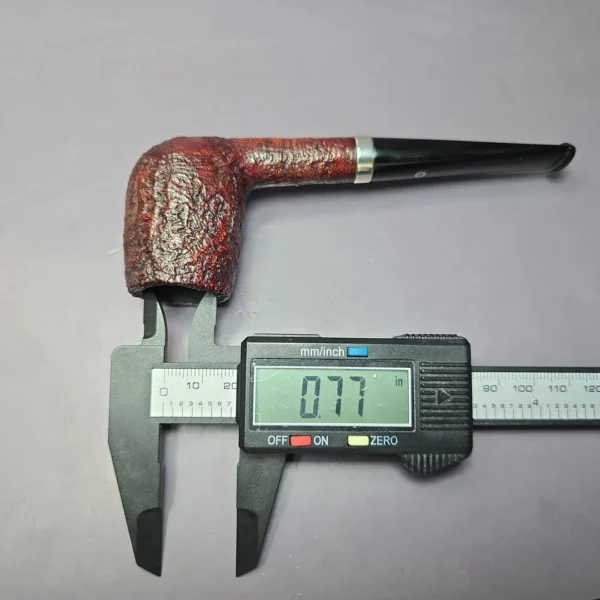 Ashton Pebble Grain XX Sandblasted Billiard w/ Silver Estate Briar Pipe, English Estates - Image 11