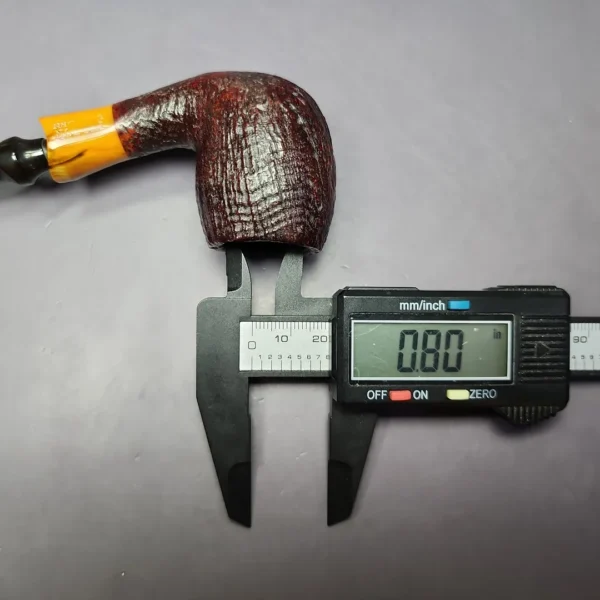 Hilson Unicorn Sandblasted Egg w/ Acrylic Estate Briar Pipe, Dutch Estates - Image 11