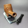 English Rustic Sandblasted Poker Estate Briar Pipe, English Estates - Image 11
