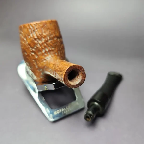 English Rustic Sandblasted Poker Estate Briar Pipe, English Estates - Image 11