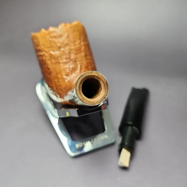 Savinelli Autograph Part Sandblasted Freehand w/ Silver Estate Briar Pipe, Italian Estates - Image 11
