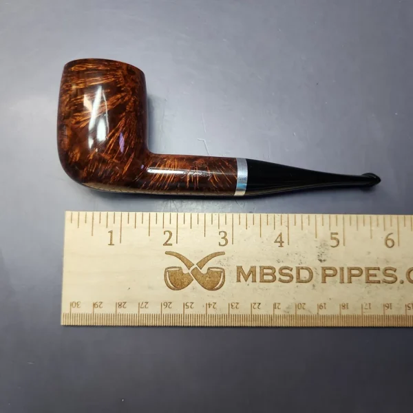 John Aylesbury 402 Smooth Billiard w/ Silver Estate Briar Pipe, Unsmoked, 9mm - Image 11
