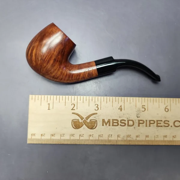 Gigi Millennium Smooth Bent Billiard Estate Briar Pipe, Unsmoked, 9mm - Image 11