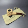 Pipe Tristan Natural Granite Rusticated "55" Pot Handmade Briar Pipe, New - Image 12