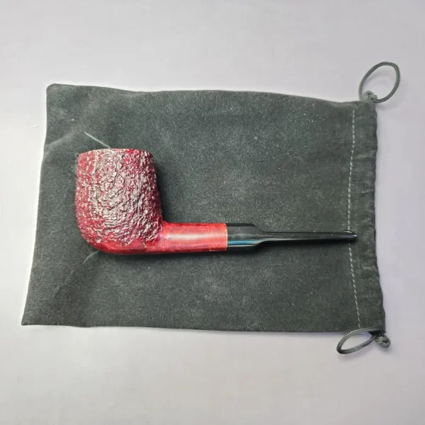 Sean Reum Glacier "Chipblast" Rusticated Billiard Briar Pipe, New - Image 12