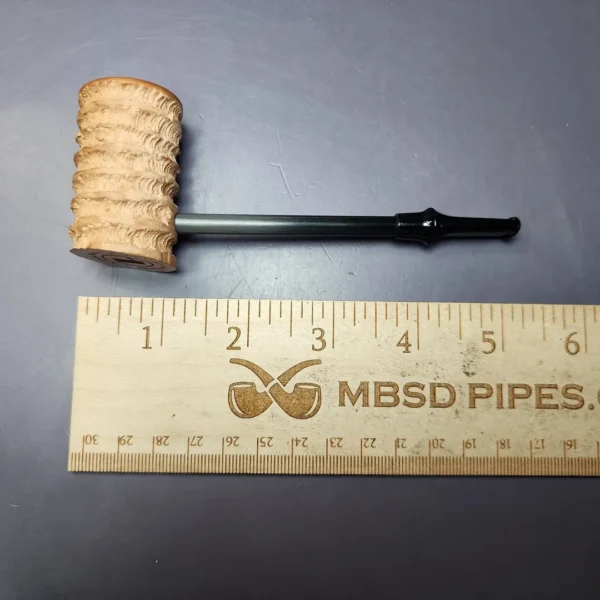 Eltang Basic by Tom Eltang Rusticated Poker Estate Briar Pipe, Unsmoked - Image 12